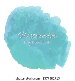 beautiful abstract green watercolor art hand paint on white background,brush textures for logo.There is a place for text.Perfect stroke design for headline.luxury boutique Illustrations.