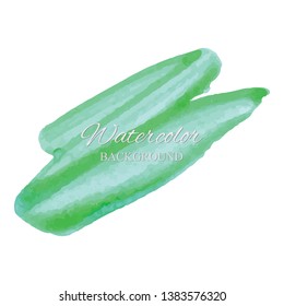 beautiful abstract green watercolor art hand paint on white background,brush textures for logo.There is a place for text.Perfect stroke design for headline.luxury boutique Illustrations.