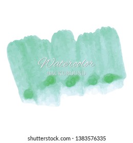 beautiful abstract green watercolor art hand paint on white background,brush textures for logo.There is a place for text.Perfect stroke design for headline.luxury boutique Illustrations.