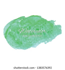 beautiful abstract green watercolor art hand paint on white background,brush textures for logo.There is a place for text.Perfect stroke design for headline.luxury boutique Illustrations.