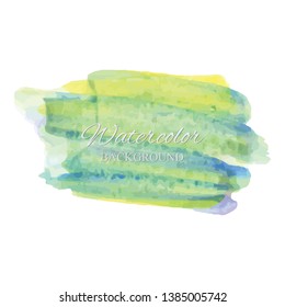 beautiful abstract green watercolor art hand paint on white background,brush textures for logo.There is a place for text.Perfect stroke design for headline.luxury boutique Illustrations.