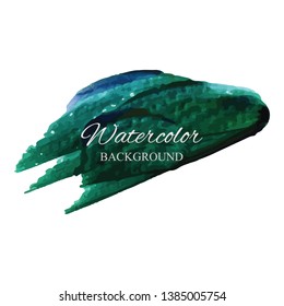 beautiful abstract green watercolor art hand paint on white background,brush textures for logo.There is a place for text.Perfect stroke design for headline.luxury boutique Illustrations.