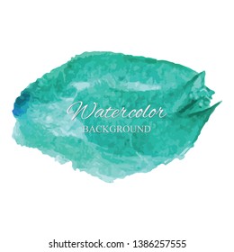 beautiful abstract green watercolor art hand paint on white background,brush textures for logo.There is a place for text.Perfect stroke design for headline.luxury boutique Illustrations.
