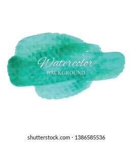 beautiful abstract green watercolor art hand paint on white background,brush textures for logo.There is a place for text.Perfect stroke design for headline.luxury boutique Illustrations.