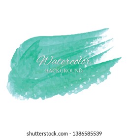 beautiful abstract green watercolor art hand paint on white background,brush textures for logo.There is a place for text.Perfect stroke design for headline.luxury boutique Illustrations.