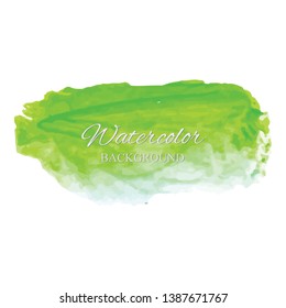 beautiful abstract green watercolor art hand paint on white background,brush textures for logo.There is a place for text.Perfect stroke design for headline.luxury boutique Illustrations.