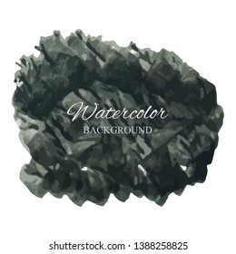 beautiful abstract green watercolor art hand paint on white background,brush textures for logo.There is a place for text.Perfect stroke design for headline.luxury boutique Illustrations.