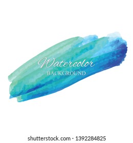 beautiful abstract green watercolor art hand paint on white background,brush textures for logo.There is a place for text.Perfect stroke design for headline.luxury boutique Illustrations.