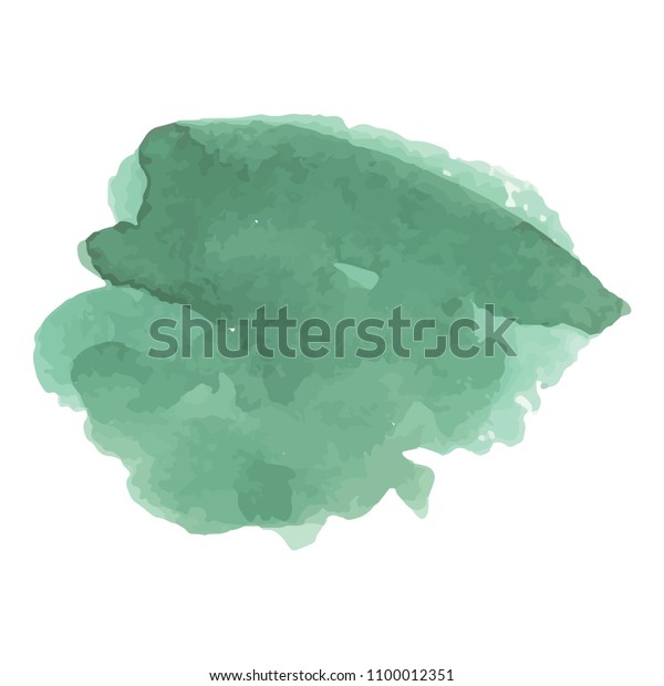 Beautiful Abstract Green Watercolor Art Hand Stock Vector Royalty Free