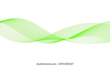 Beautiful abstract green wavy background