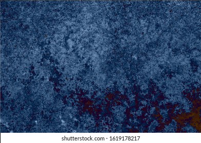 Beautiful Abstract Grunge Navy Blue Dark Wall Background. Stylized Texture Banner With Space For Text