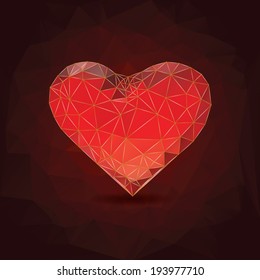 Beautiful abstract heart . Vector background eps10