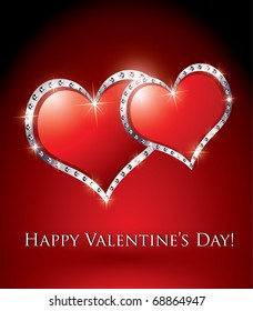 Beautiful abstract hearts