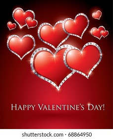 Beautiful abstract hearts