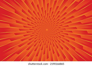beautiful abstract horizontal illustration in the form of gradient orange and yellow lines that look like the sun. Template for cover, flyer or banner. High quality illustration. Vector esp 10
