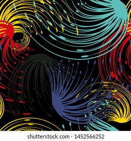 Beautiful abstract illustration with dandelion seamless. Flower seamless pattern