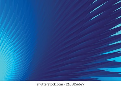 beautiful abstract illustration in the form of gradient azure, blue and dark blue sharp-lined petals that together form a flower. Template for cover, flyer or banner. Vector EPS10