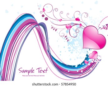 beautiful abstract illustration for valentine day