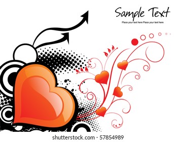 beautiful abstract illustration for valentine day