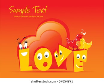 beautiful abstract illustration for valentine day