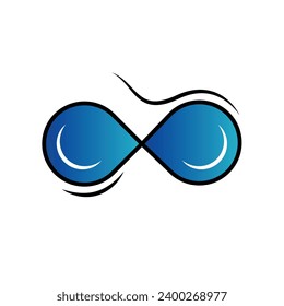 Beautiful abstract infinity logo design