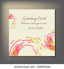 Beautiful abstract invitation card. vector illustration art