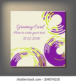 Beautiful abstract invitation card. vector illustration art
