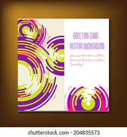 Beautiful abstract invitation card. vector illustration art