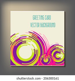 Beautiful abstract invitation card. vector illustration art