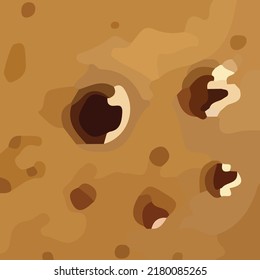 The beautiful abstract of light brown and dark brown color blend vector. It is suitable to complement tropical themed home decorations such as wall paintings or photo frames on the table.