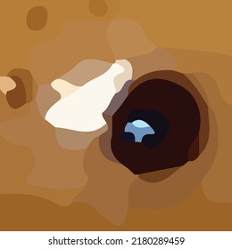 The beautiful abstract of light brown and dark brown color blend vector. It is suitable to complement tropical themed home decorations such as wall paintings or photo frames on the table.