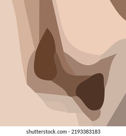 The beautiful abstract of light brown and dark brown color blend vector. It is suitable to complement tropical themed home decorations such as wall paintings or photo frames on the table.