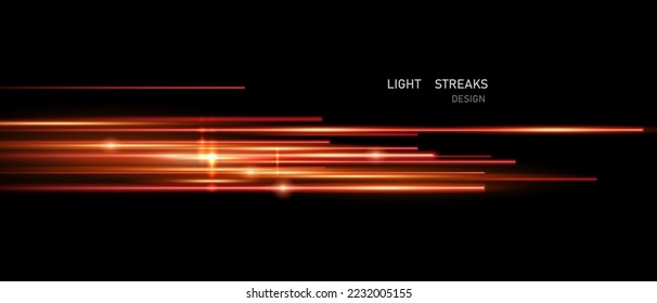 Beautiful abstract light line effect design vector illustration on black background