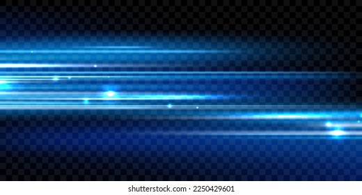 La bella ilustración del vector de diseño de efecto de línea de luz abstracta puede aislarse del fondo transparente sobre el fondo negro.