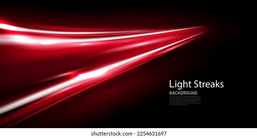 La bella ilustración del vector de diseño de efecto de línea de luz abstracta puede aislarse del fondo transparente sobre el fondo negro.