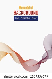 Hermoso fondo abstracto de onda de línea para la cubierta, disposición, banner, presentación y más