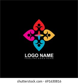 Beautiful abstract logo design community