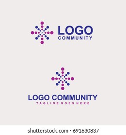 Beautiful abstract logo design community