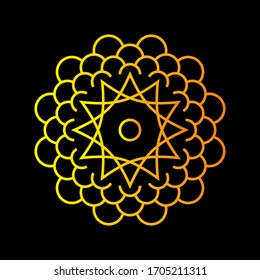 Beautiful Abstract Mandala Design with High Resolution Vector and 2000x2000 Pixel Artboard
