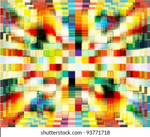 beautiful abstract mosaic background with vibrant retro colors