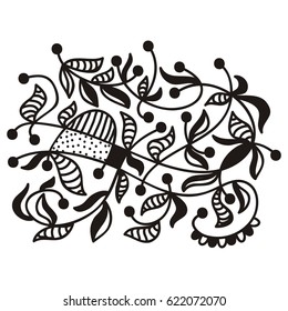 Beautiful abstract nature decorative element. Vector illustration.