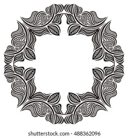 Beautiful abstract nature frame. Vector illustration.