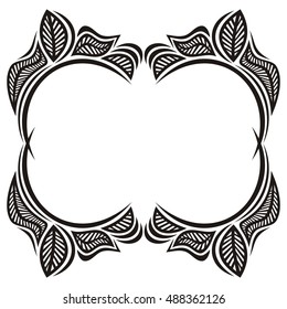 Beautiful abstract nature frame. Vector illustration.