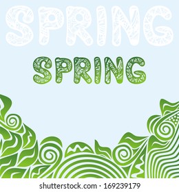 Beautiful abstract nature pattern background spring vector illustration