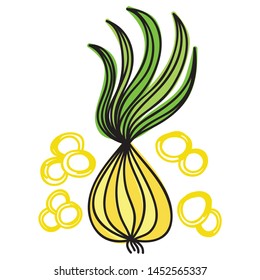 Beautiful abstract onion. Vector illustration