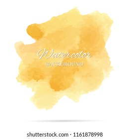 beautiful abstract orange watercolor art hand paint on white background,brush textures for logo.There is a place for text.Perfect stroke design for headline.luxury boutique Illustrations.