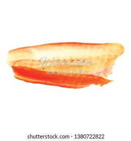 beautiful abstract orange watercolor art hand paint on white background,brush textures for logo.There is a place for text.Perfect stroke design for headline.luxury boutique Illustrations.