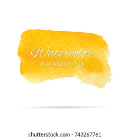 beautiful abstract orange watercolor art hand paint on white background,brush textures for logo.There is a place for text.Perfect stroke design for headline.luxury boutique Illustrations.