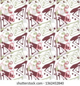 Beautiful Abstract Painting. Repeating Pattern. Elegant, muted colors. Great for surface and textile design. 
