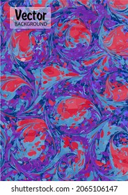 Beautiful abstract painting is a painting technique Ebru .Turkish Ebru style on the water with acrylic paints wring wave.Stylish combination of luxury.Contemporary art marble liquid texture. 